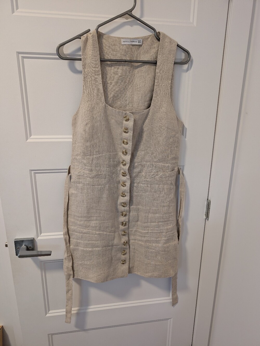 Faithfull The Brand/Marinia Linen Dress Sz M - Picture 3 of 7